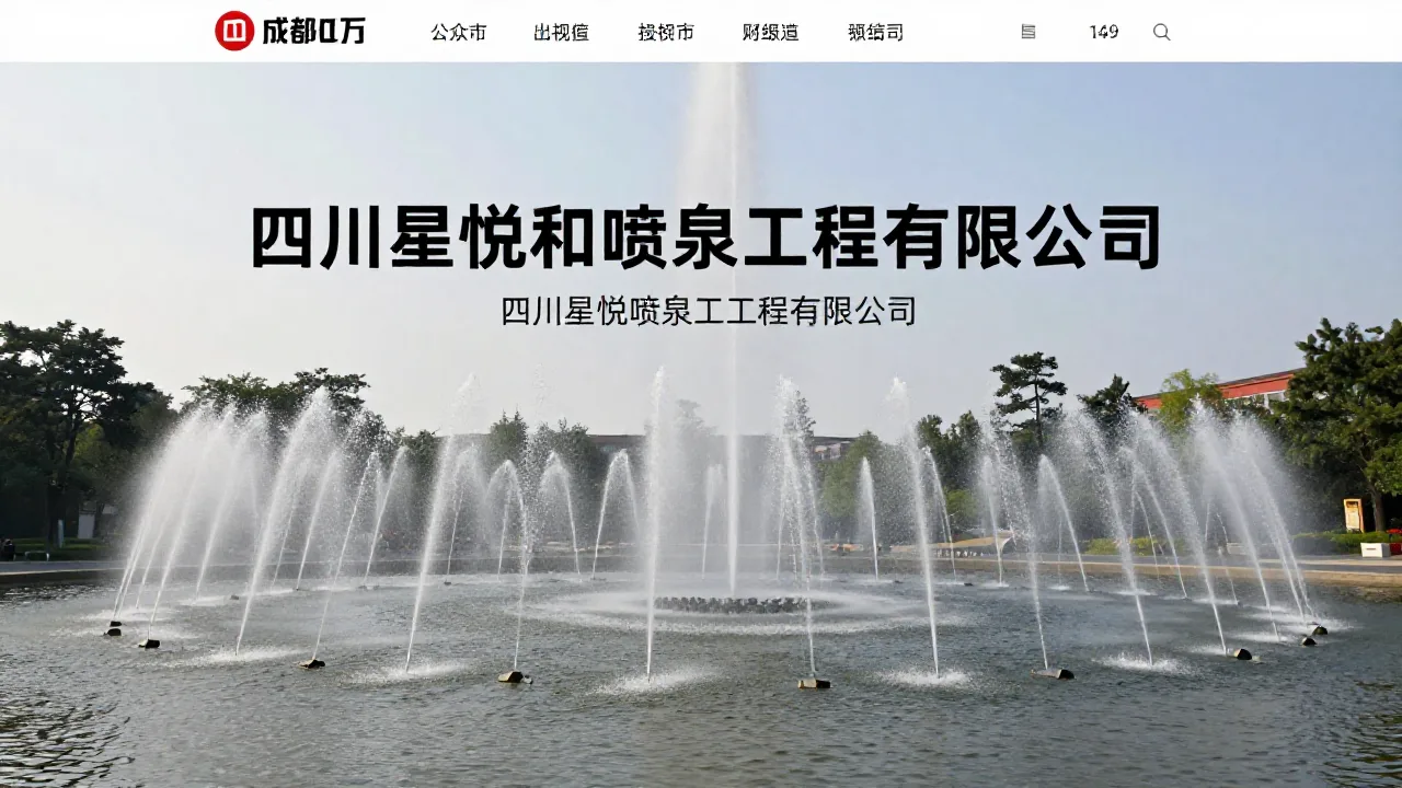 四川星悦和喷泉工程有限公司 首页主视觉